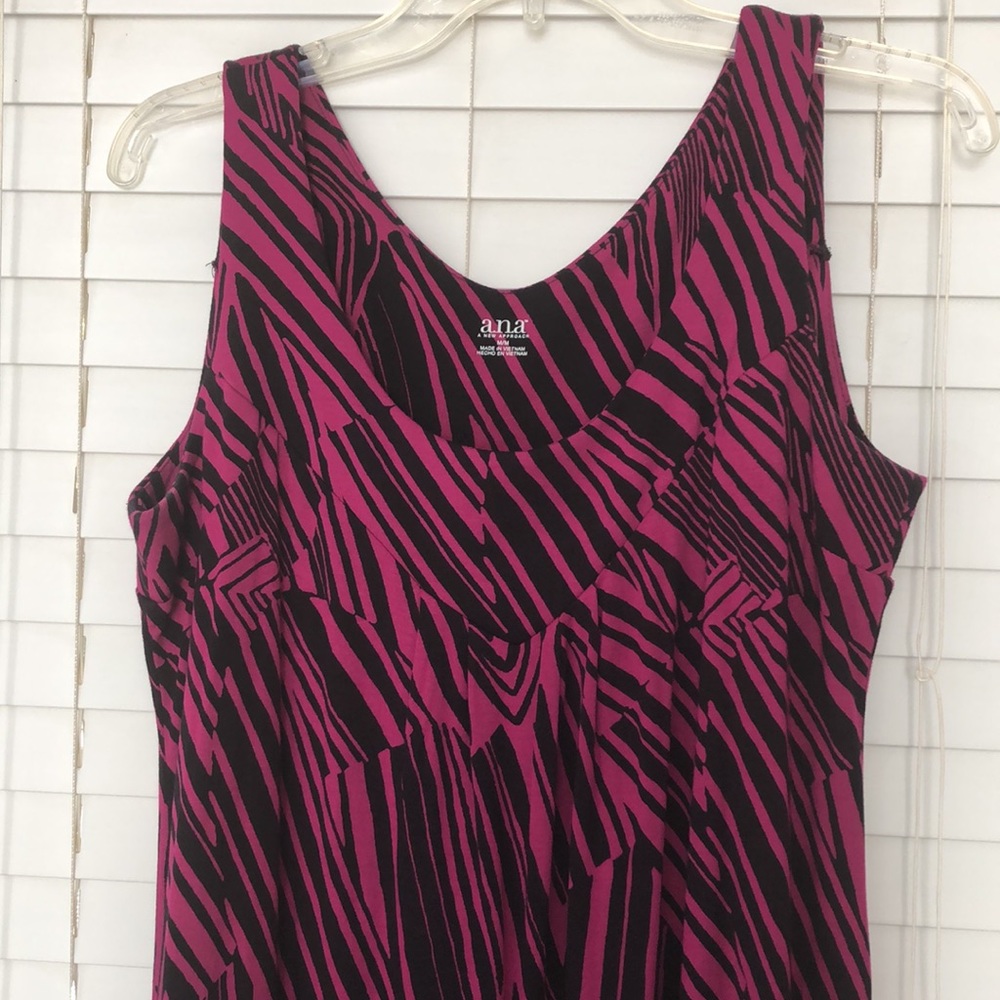 a.n.a Dress Sleeveless Pink Black SZ M